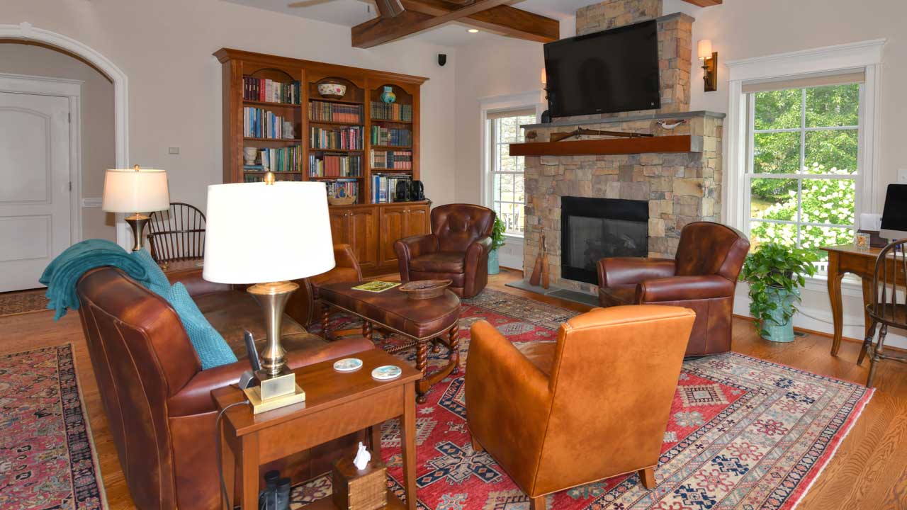 Parker Mountain-living room fireplace