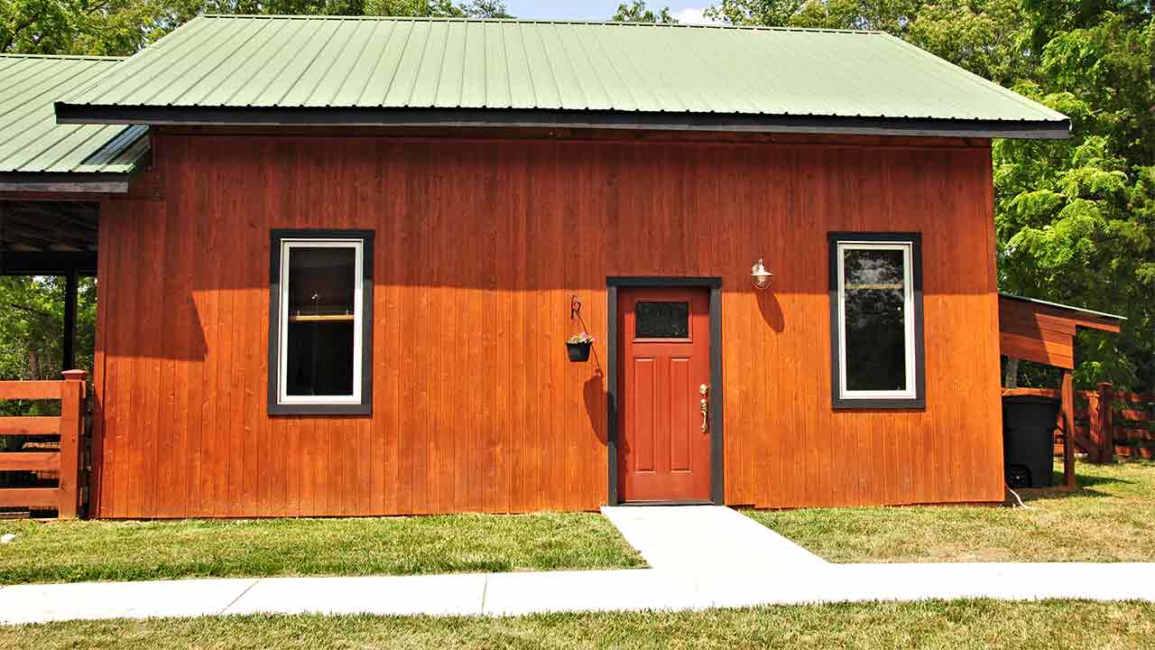 Sustainable Country Living | Enjoy the best of country living with with a guest cottage at Cedar Ridge.  Interior exterior cedar, 10ft ceilings, 2 BR.  