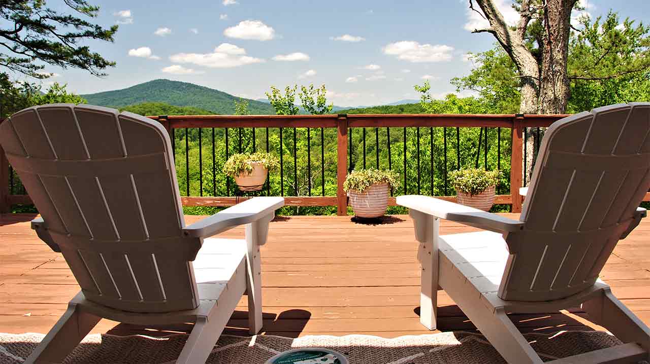 Spectacular views from oversized deck.
