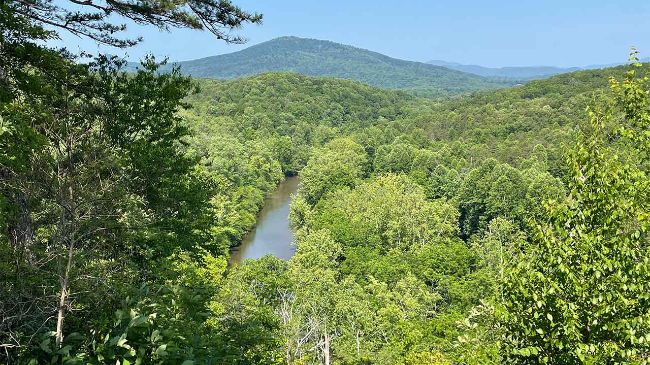 Retreat property with stunning views of Rockfish River.